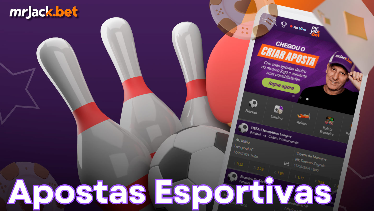 Como fazer apostas em desportos na aplicação Mr Jack