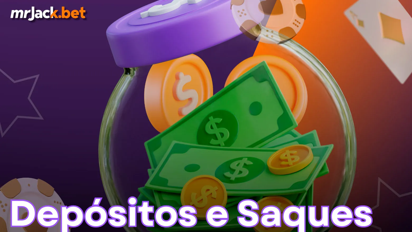 Depósitos e levantamentos na plataforma Mr Jack