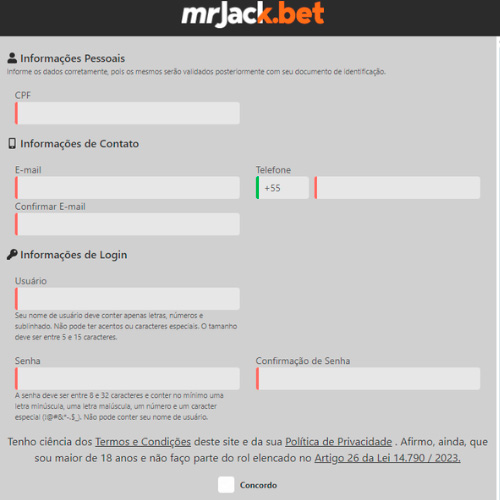 Inscrições no Mr. Jack